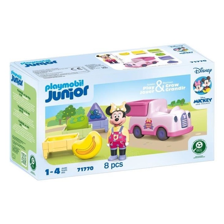PLAYMOBIL Junior 71770 Minnie avec voiturette a fruits, Disney, 8 pieces, Des 12 mois PLAYMOBIL Junior 71770 Minnie avec voiturette a fruits, Disney, 8 pieces, Des 12 mois