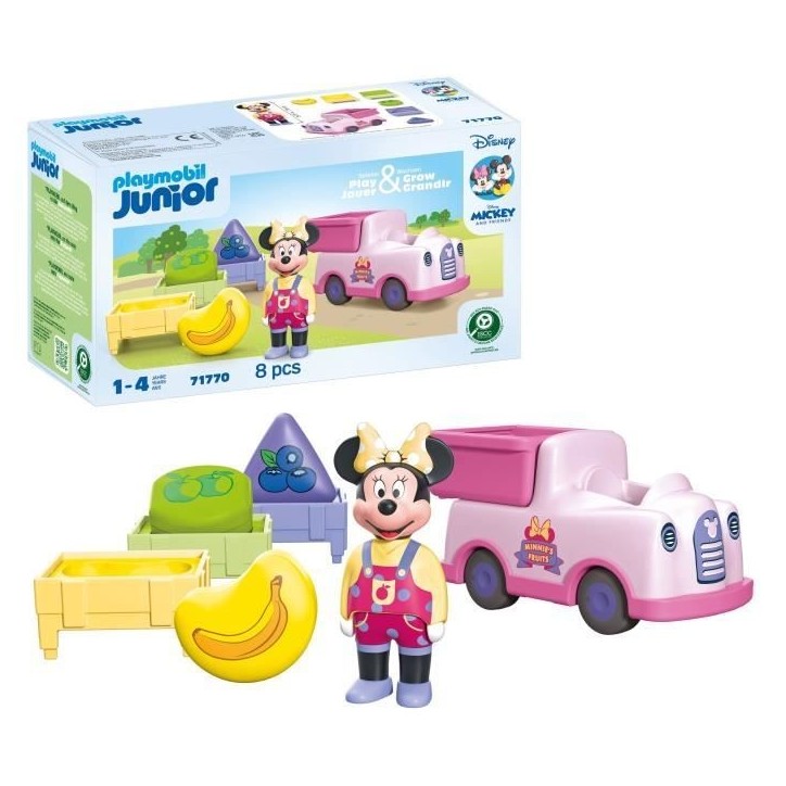 PLAYMOBIL Junior 71770 Minnie avec voiturette a fruits, Disney, 8 pieces, Des 12 mois PLAYMOBIL Junior 71770 Minnie avec voiturette a fruits, Disney, 8 pieces, Des 12 mois