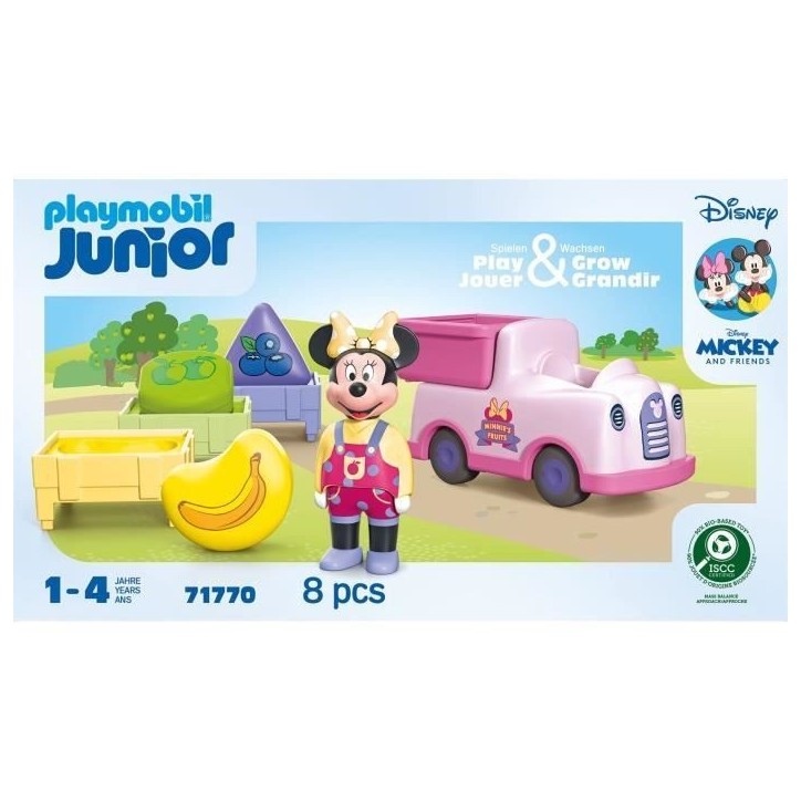 PLAYMOBIL Junior 71770 Minnie avec voiturette a fruits, Disney, 8 pieces, Des 12 mois PLAYMOBIL Junior 71770 Minnie avec voiturette a fruits, Disney, 8 pieces, Des 12 mois