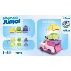 PLAYMOBIL Junior 71770 Minnie avec voiturette a fruits, Disney, 8 piec