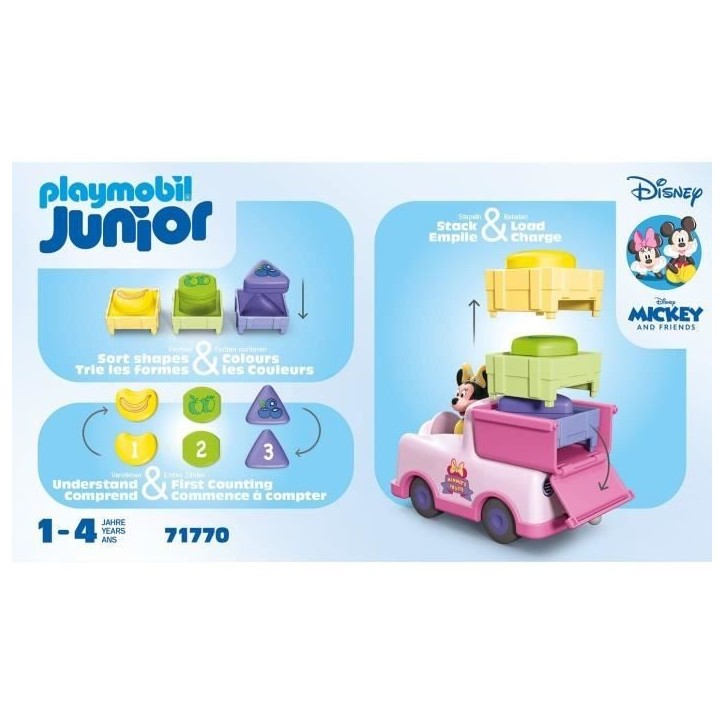 PLAYMOBIL Junior 71770 Minnie avec voiturette a fruits, Disney, 8 pieces, Des 12 mois PLAYMOBIL Junior 71770 Minnie avec voiturette a fruits, Disney, 8 pieces, Des 12 mois
