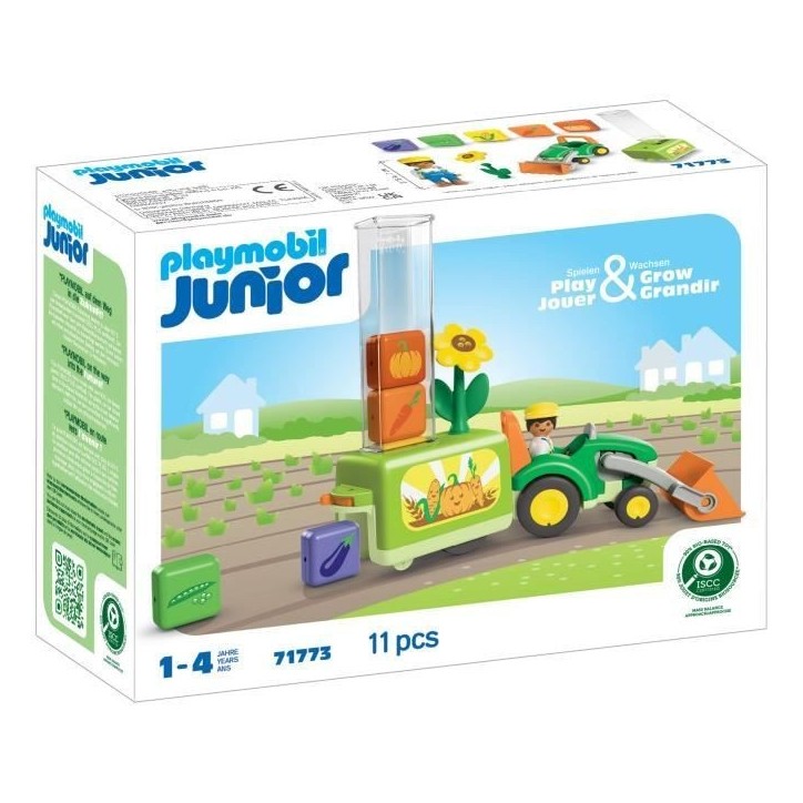 Playmobil 71773 Tracteur avec planteuse, Playmobil junior, 11 pieces, Des 12 mois Playmobil 71773 Tracteur avec planteuse, Playmobil junior, 11 pieces, Des 12 mois