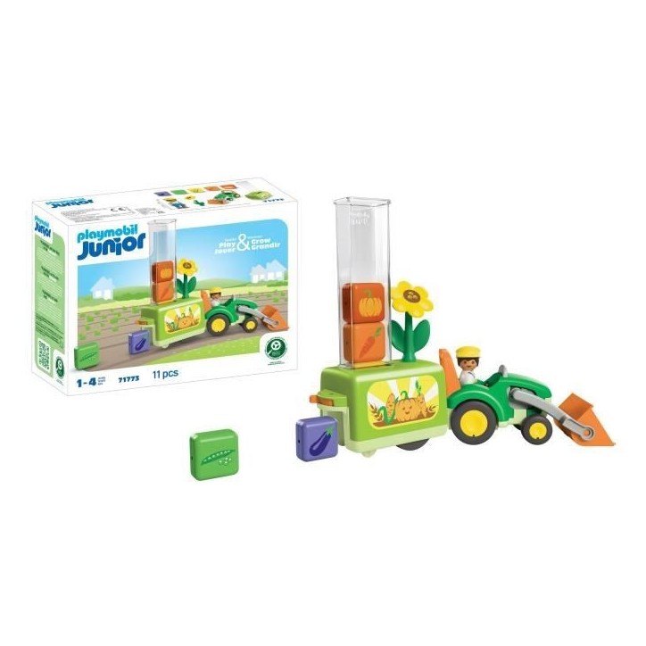 Playmobil 71773 Tracteur avec planteuse, Playmobil junior, 11 pieces, Des 12 mois Playmobil 71773 Tracteur avec planteuse, Playmobil junior, 11 pieces, Des 12 mois
