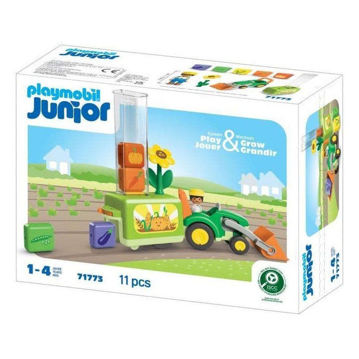 Playmobil 71773 Tracteur avec planteuse, Playmobil junior, 11 pieces, Des 12 mois Playmobil 71773 Tracteur avec planteuse, Playmobil junior, 11 pieces, Des 12 mois