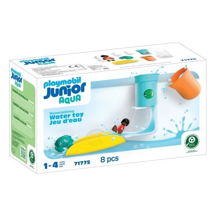 Playmobil 71775 Toboggan avec réservoir d'eau , Playmobil junior aqua & tinti, 8 pieces, Des 12 mois