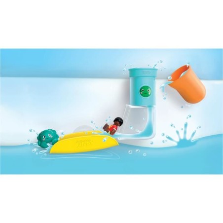 Playmobil 71775 Toboggan avec réservoir d'eau , Playmobil junior aqua & tinti, 8 pieces, Des 12 mois