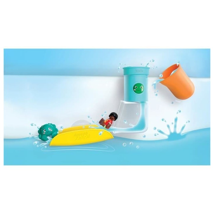 Playmobil 71775 Toboggan avec réservoir d'eau , Playmobil junior aqua & tinti, 8 pieces, Des 12 mois