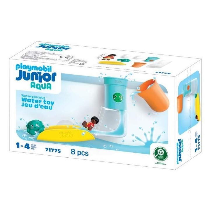 Playmobil 71775 Toboggan avec réservoir d'eau , Playmobil junior aqua & tinti, 8 pieces, Des 12 mois
