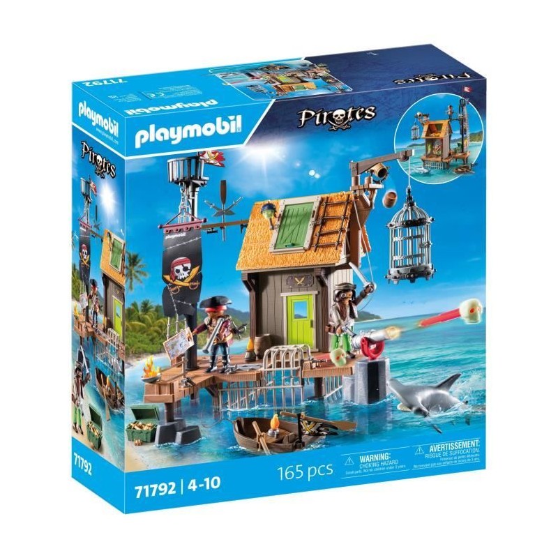 PLAYMOBIL 71792 Port de pirates avec repaire, prisons et canon, 165 pi PLAYMOBIL 71792 Port de pirates avec repaire, prisons et canon, 165 pi