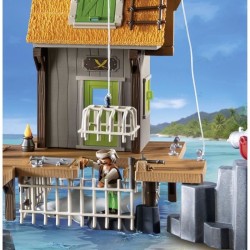 PLAYMOBIL 71792 Port de pirates avec repaire, prisons et canon, 165 pi
