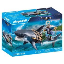 PLAYMOBIL 71793 Pirate et requin avec mâchoire articulée, Les pirate