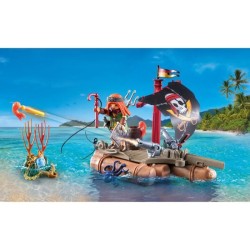 PLAYMOBIL 71794 Pirate avec radeau flottant, canons et trésor, Les pi