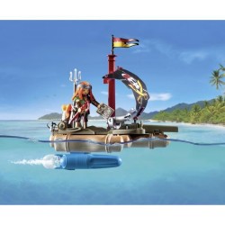 PLAYMOBIL 71794 Pirate avec radeau flottant, canons et trésor, Les pi