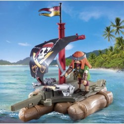PLAYMOBIL 71794 Pirate avec radeau flottant, canons et trésor, Les pi