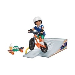 PLAYMOBIL 71798 Rider avec rampe, skate et BMX, My Life, Promo pack, 1