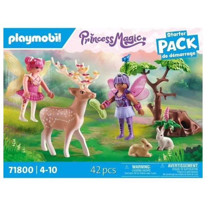 PLAYMOBIL 71800 Duo de fées avec animaux de la foret, Princess Magic Starter Pack, 42 pieces, Des 4 ans PLAYMOBIL 71800 Duo de fées avec animaux de la foret, Princess Magic Starter Pack, 42 pieces, Des 4 ans