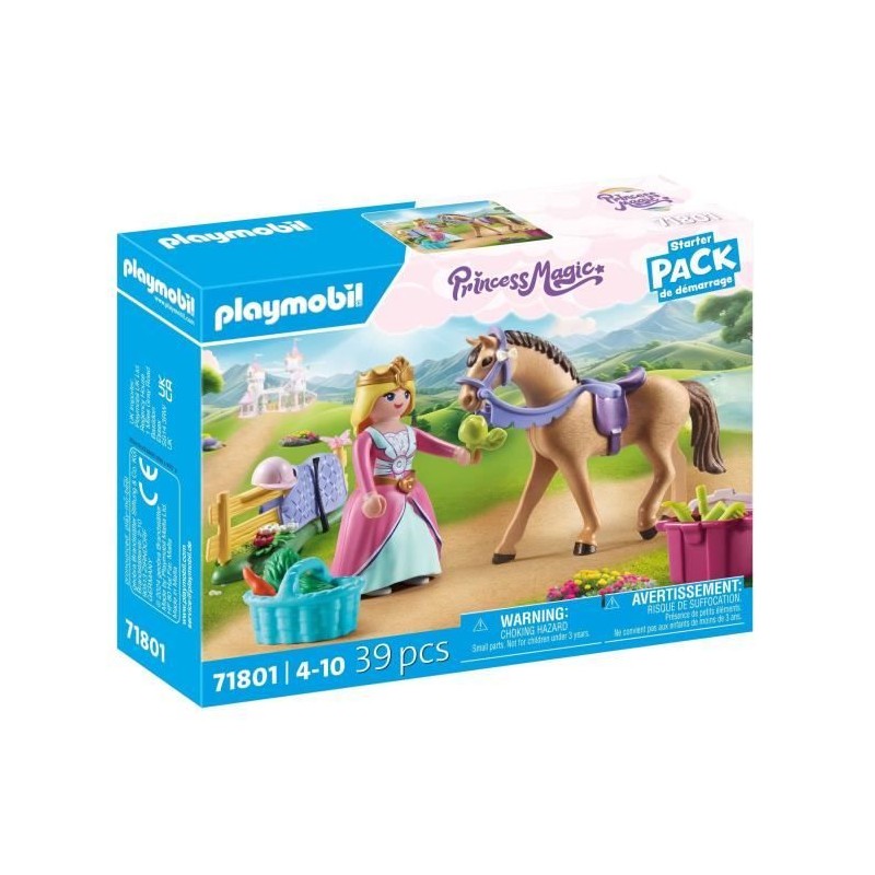 PLAYMOBIL 71801 Princesse cavaliere, cheval et matériel équestre, Pr