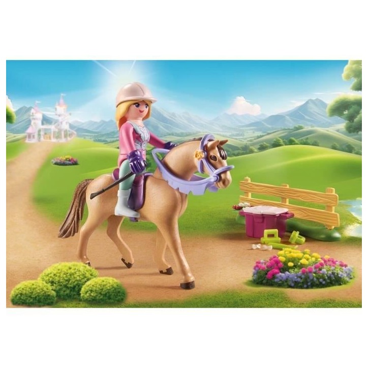PLAYMOBIL 71801 Princesse cavaliere, cheval et matériel équestre, Princess Magic, 39 pieces, Des 4 ans
