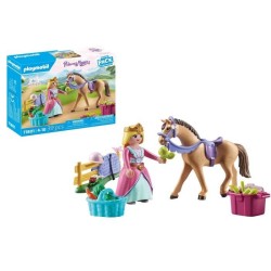 PLAYMOBIL 71801 Princesse cavaliere, cheval et matériel équestre, Pr