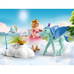 PLAYMOBIL 71802 Princesse et poulain ailé avec nuage, Princess Magic,