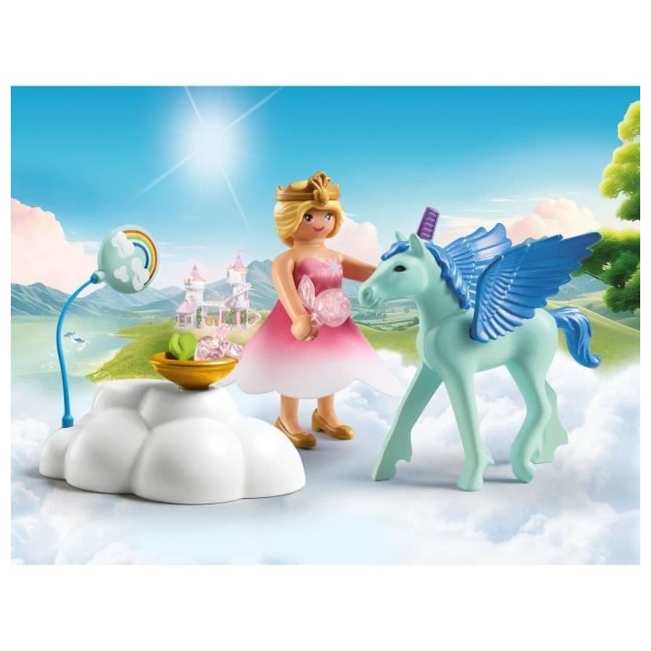 PLAYMOBIL 71802 Princesse et poulain ailé avec nuage, Princess Magic, 16 pieces, Des 4 ans PLAYMOBIL 71802 Princesse et poulain ailé avec nuage, Princess Magic, 16 pieces, Des 4 ans