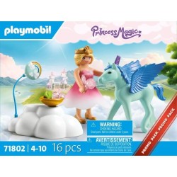 PLAYMOBIL 71802 Princesse et poulain ailé avec nuage, Princess Magic,