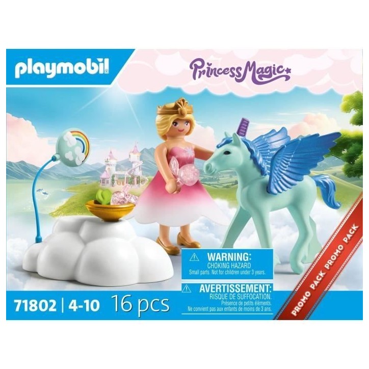PLAYMOBIL 71802 Princesse et poulain ailé avec nuage, Princess Magic, 16 pieces, Des 4 ans PLAYMOBIL 71802 Princesse et poulain ailé avec nuage, Princess Magic, 16 pieces, Des 4 ans