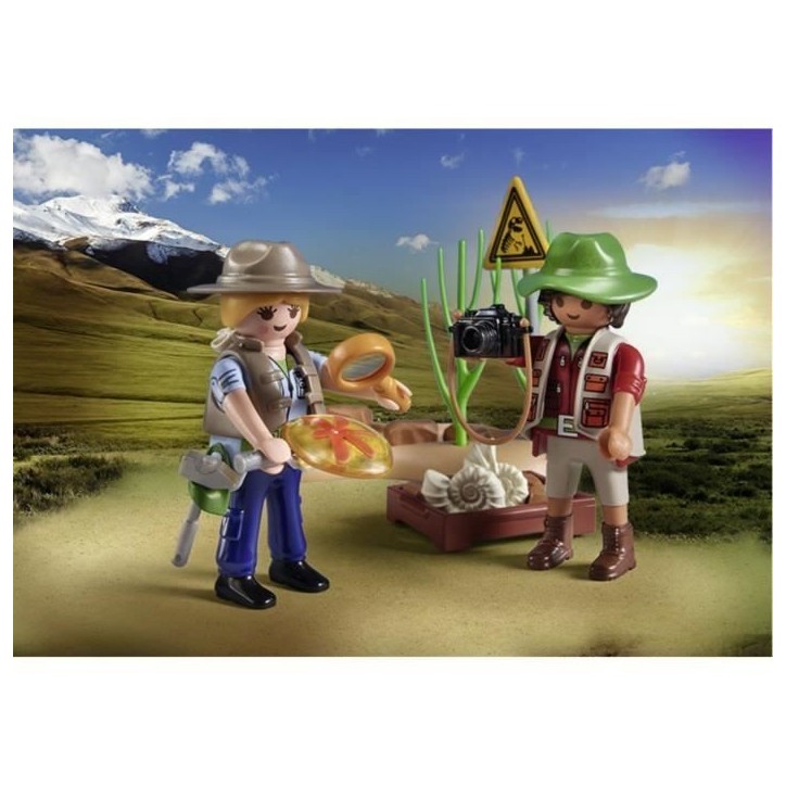 PLAYMOBIL 71805 Chercheurs et site paléontologique avec fossiles, My Life, Dinos, 41 pieces, Des 4 ans
