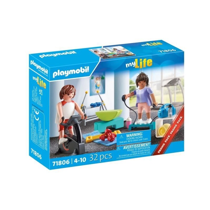 PLAYMOBIL 71806 Sportifs et matériel de fitness, vélo et halteres, M PLAYMOBIL 71806 Sportifs et matériel de fitness, vélo et halteres, M