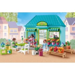 PLAYMOBIL 71807 Boutique de fleuriste et salon de thé, My Life la vil