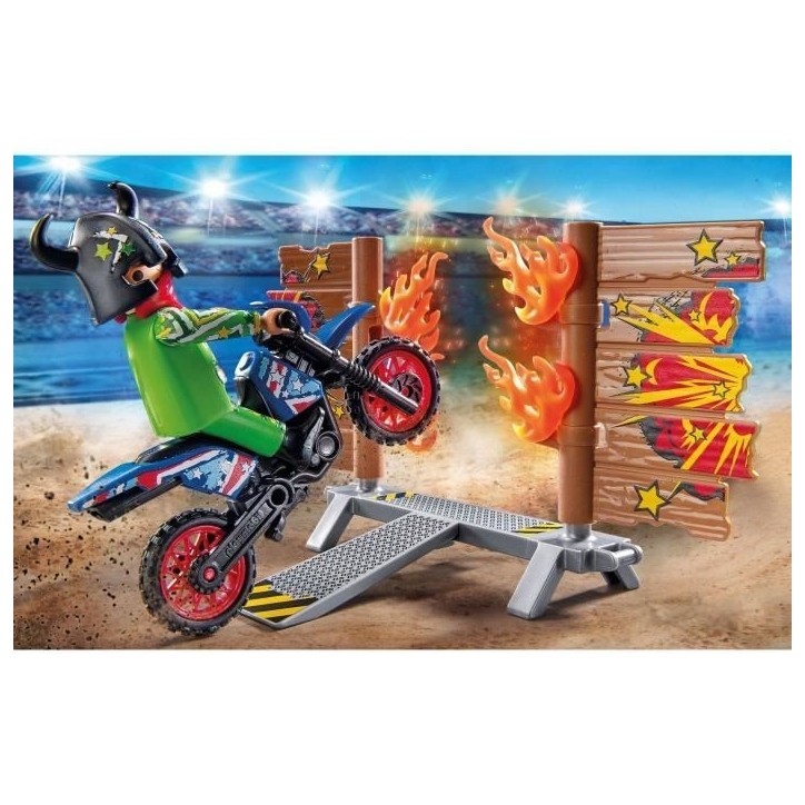 PLAYMOBIL 71808 Duo de cascadeurs avec quad et moto