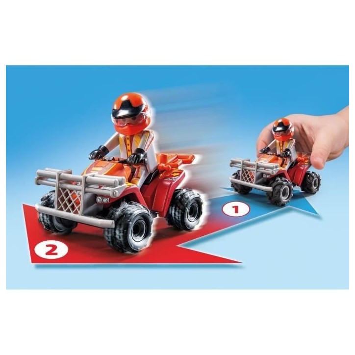PLAYMOBIL 71808 Duo de cascadeurs avec quad et moto