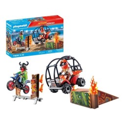 PLAYMOBIL 71808 Duo de cascadeurs avec quad et moto