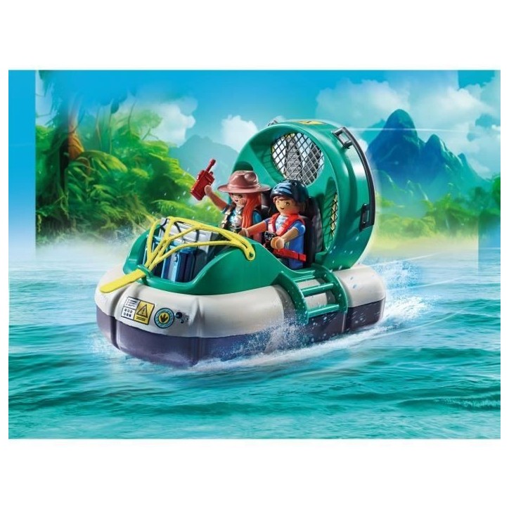 PLAYMOBIL 71819 Brachiosaure, explorateurs, aéroglisseur