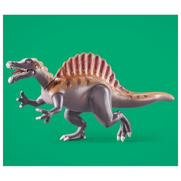 PLAYMOBIL 71820 Spinosaure, chercheur et véhicule a grue pivotante, Dinos, 60 pieces, Des 4 ans