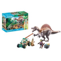 PLAYMOBIL 71820 Spinosaure, chercheur et véhicule a grue pivotante, D