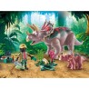 PLAYMOBIL 71821 Tricératops avec bébé et explorateur, Dinos, 29 pie
