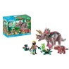 PLAYMOBIL 71821 Tricératops avec bébé et explorateur, Dinos, 29 pie