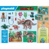 PLAYMOBIL 71821 Tricératops avec bébé et explorateur, Dinos, 29 pie