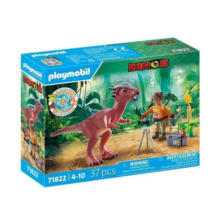 PLAYMOBIL 71822 Stygimoloch, chercheur et accessoires, Dinos, 37 pieces, Des 4 ans