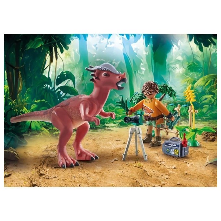 PLAYMOBIL 71822 Stygimoloch, chercheur et accessoires, Dinos, 37 pieces, Des 4 ans