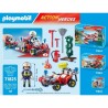 PLAYMOBIL 71825 Pompier avec quad et arbustes enflammés