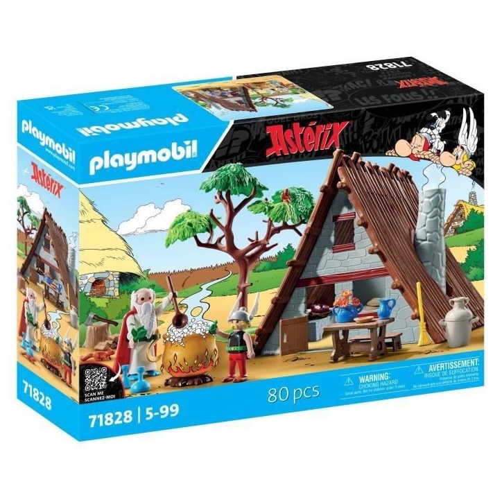 PLAYMOBIL 71828 Hutte d'Astérix avec Panoramix, Astérix, Personnages de la BD, 80 pieces, Des 5 ans PLAYMOBIL 71828 Hutte d'Astérix avec Panoramix, Astérix, Personnages de la BD, 80 pieces, Des 5 ans