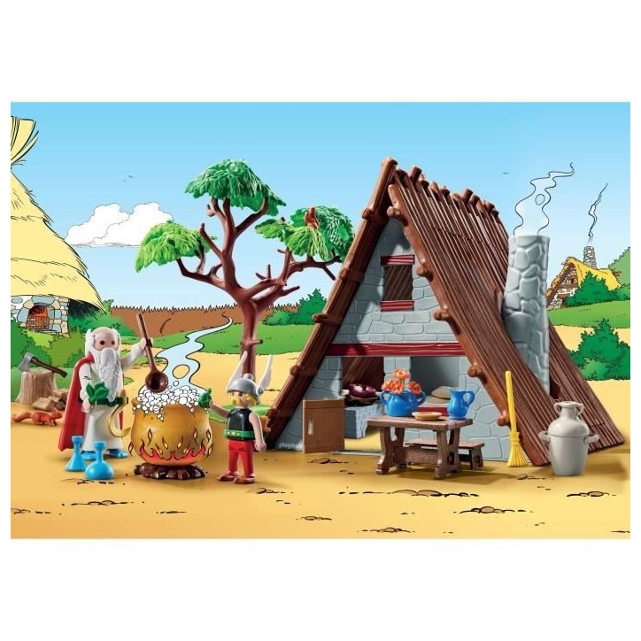 PLAYMOBIL 71828 Hutte d'Astérix avec Panoramix, Astérix, Personnages de la BD, 80 pieces, Des 5 ans PLAYMOBIL 71828 Hutte d'Astérix avec Panoramix, Astérix, Personnages de la BD, 80 pieces, Des 5 ans