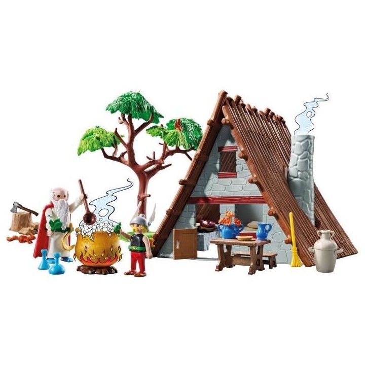 PLAYMOBIL 71828 Hutte d'Astérix avec Panoramix, Astérix, Personnages de la BD, 80 pieces, Des 5 ans PLAYMOBIL 71828 Hutte d'Astérix avec Panoramix, Astérix, Personnages de la BD, 80 pieces, Des 5 ans
