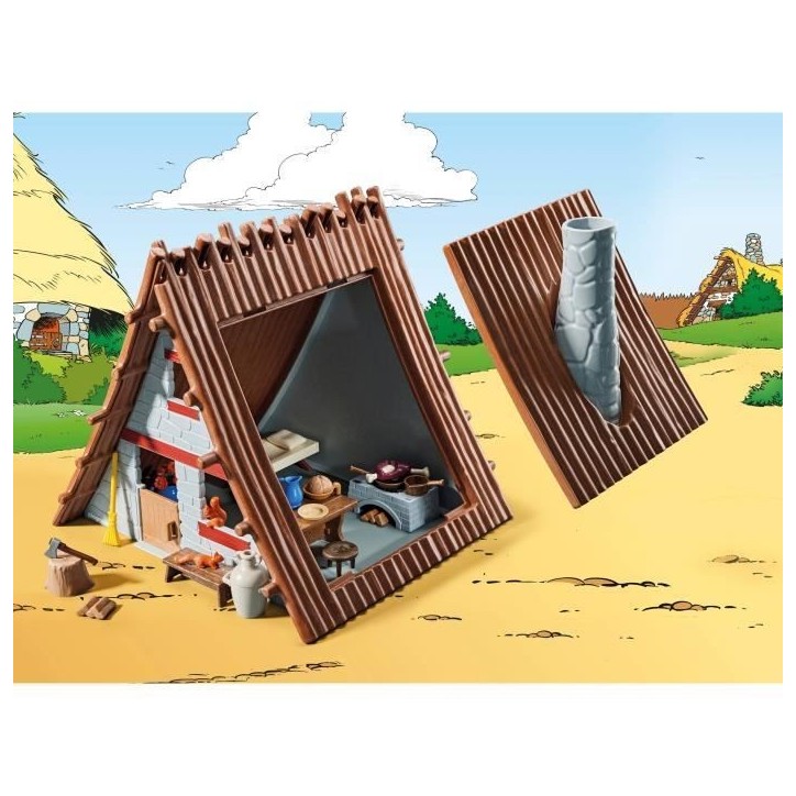 PLAYMOBIL 71828 Hutte d'Astérix avec Panoramix, Astérix, Personnages de la BD, 80 pieces, Des 5 ans PLAYMOBIL 71828 Hutte d'Astérix avec Panoramix, Astérix, Personnages de la BD, 80 pieces, Des 5 ans