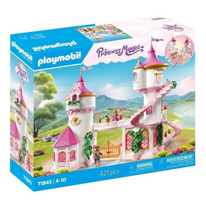 PLAYMOBIL 71845 Palais avec couple royal et 2 trônes, Les princesses magic, 421 pieces, Des 4 ans PLAYMOBIL 71845 Palais avec couple royal et 2 trônes, Les princesses magic, 421 pieces, Des 4 ans