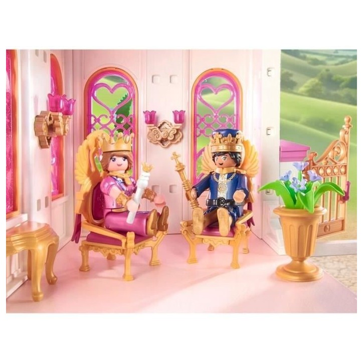 PLAYMOBIL 71845 Palais avec couple royal et 2 trônes, Les princesses magic, 421 pieces, Des 4 ans PLAYMOBIL 71845 Palais avec couple royal et 2 trônes, Les princesses magic, 421 pieces, Des 4 ans