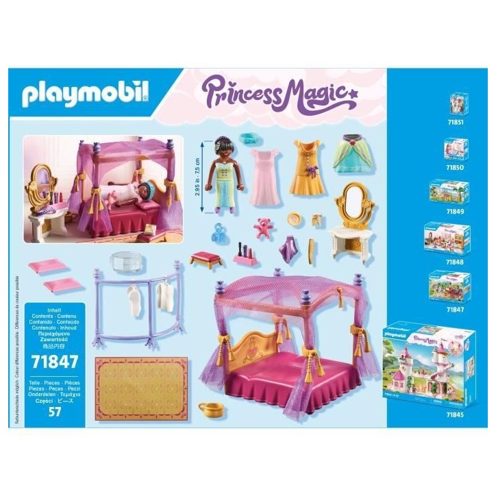 PLAYMOBIL 71847 Chambre de princesse avec lit baldaquin
