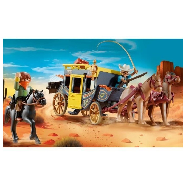PLAYMOBIL 71862 Attaque de diligence au Far West, Promo Packs, Western, Pour les collectionneurs, 58 pieces, Des 14 ans PLAYMOBIL 71862 Attaque de diligence au Far West, Promo Packs, Western, Pour les collectionneurs, 58 pieces, Des 14 ans
